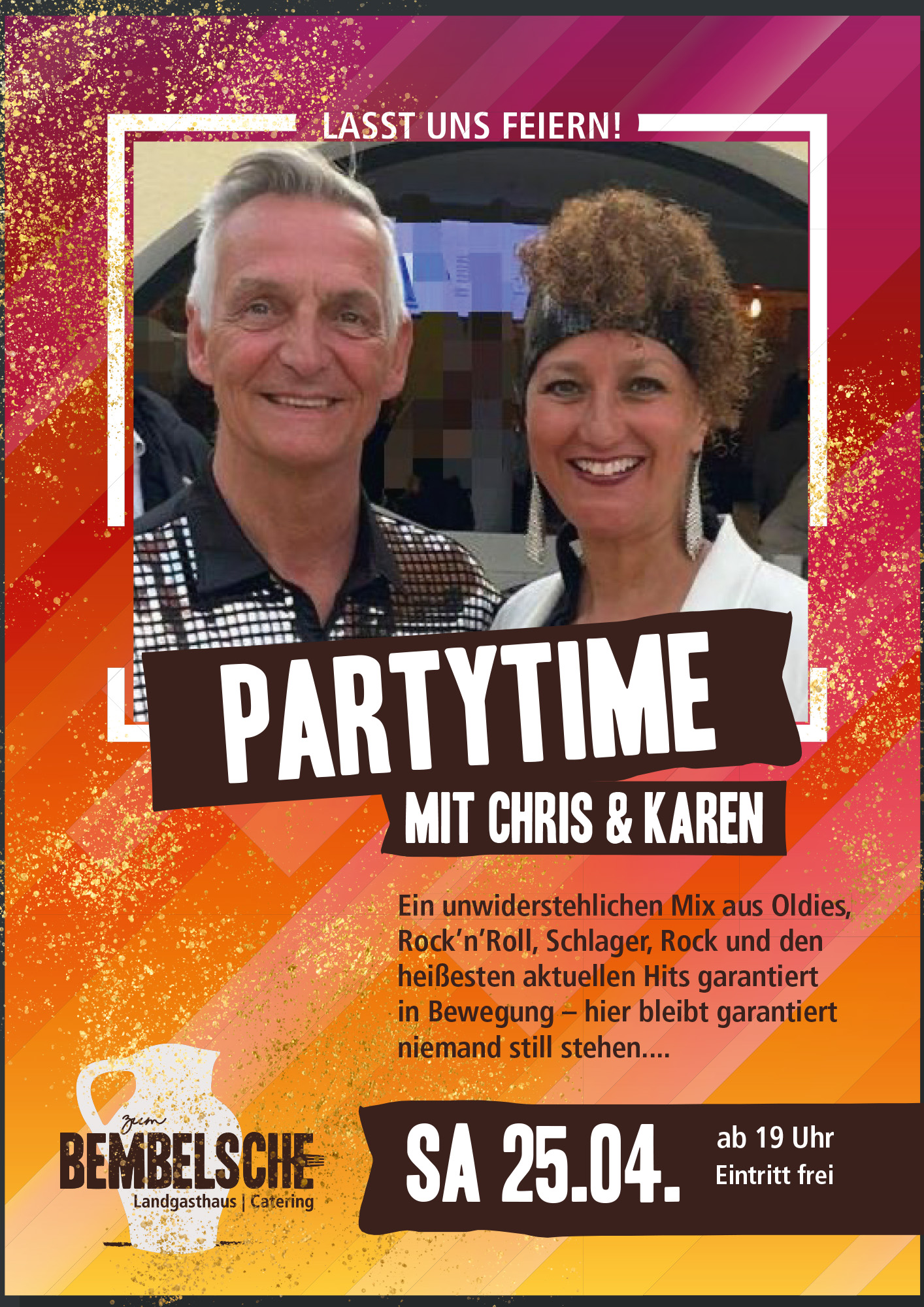 Partytime mit Chris & Karen am 25.04.2026
